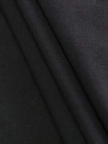 Women's T-Shirt: Black Is My Happy Color. | Soft And Comfortable, Loose Fit, Short Sleeves, Crew Neck, Eye-Catching White Letter Print, Machine Washable, Casual Style, A Must-Have For Spring And Summer, Fun Crew Neck T-Shirt, Geometric Print Blouses For Women. - 黑色 - 查看 6