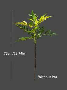 Kmitang 73-135cm 大型人造漆樹 仿真榕樹 高款南天竹植物 熱帶棕櫚葉 塑料漆樹假綠樹葉 用於居家室內外派對裝飾 不含盆 1件裝 - 綠色 - 查看 9