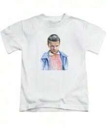 Camisetas estampadas para mujer, camisetas divertidas estampadas para mujer, camiseta infantil con retrato de Eleven de  de Olga Shvartsur, camisetas de Pascua, conjuntos familiares a juego, estilos unisex, camisetas con temática de anime, regalos para el Día de San Valentín, regalos para el Día de San Valentín, conjuntos de verano para mujer, conjuntos de San Valentín para mujer, camisetas, camisetas gráficas para hombre, camisetas gráficas para mujer, camiseta Godspeed, ropa para niños, camisas para niños, camiseta gráfica para hombre, top de estilo urbano hip-hop, camiseta holgada de estilo retro para hombre, blusas para mujer, la elección perfecta para tus conjuntos de San Valentín. - Blanco - Ver 7