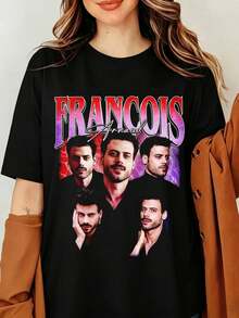 François Arnaud Vintage anni '90 Bootleg Unisex Attore Film Grafica Ritratto Stampa Foto, Maglietta per i fan di Cesare Borgia, Maglietta Manfred Bernardo, Maglietta Merchandising François Arnaud - nero - Visualizzare 6