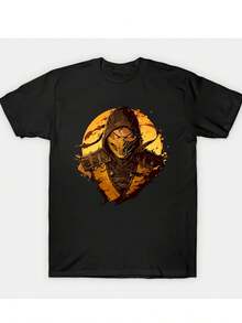 Camiseta Gráfica de Escorpión para Hombre - Suave, Cómoda, de Corte Holgado, Manga Corta con Logo de Escorpión, Ropa Deportiva Casual para Gimnasio, Playa, Ropa Urbana |   Camisa Casual Holgada y Cómoda para Todas las Temporadas, Lavable a Máquina, Regalo para Fanáticos de Scorpion - Negro - Ver 1