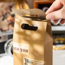 Hộp quà kẹo đơn giản và tiện dụng, hộp giấy Kraft cầm tay, túi quà dày dặn. - nhiều màu - Xem 3