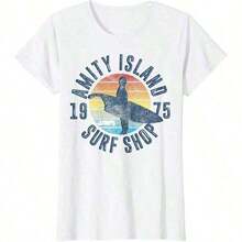 Jaws Amity Island Surf Shop 1975 Retro-Shirt - Black - View 7
