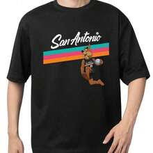 1 San Antonio Spurs Fan T-Shirt, Gift For San Antonio Basketball Fans, Fiesta Coyote Graphic Tee, 180g 100% Cotton. - 黑色 10 - 查看 12
