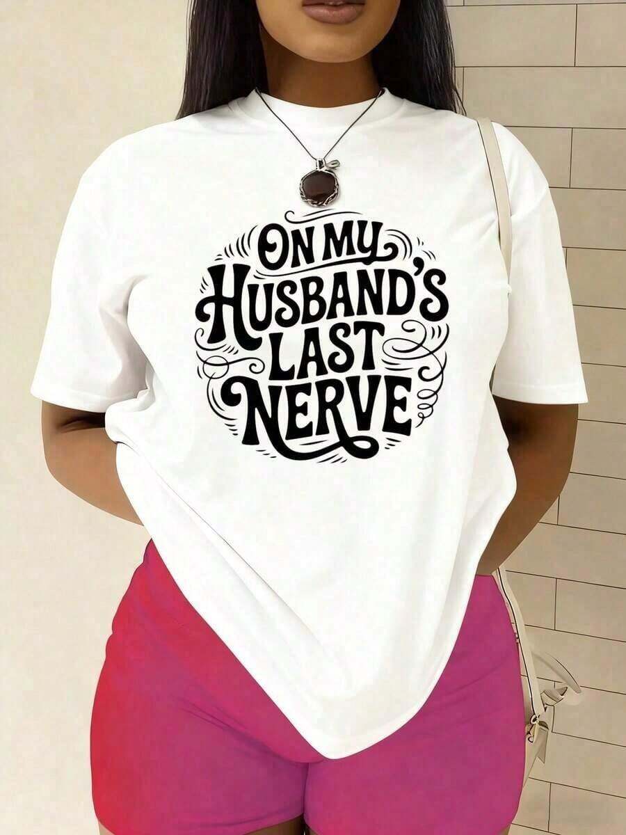 Camiseta de mujerCamiseta de mujerCamiseta de matrimonio humorística para mujer: pisando el último nervio de su marido - % algodón 180 gramos Top casual de manga corta y cuello redondo blanco Idea para esposa Adecuado para uso diario y estilo Ropa de mujer a la moda Camisetas coloridas Camisetas vintage de verano para mujer Ropa de mujer Ropa de verano para mujer Trajes de primavera para mujer Camisetas coloridas Camisetas vintage de verano para mujer Ropa de mujer Ropa de verano para mujer Trajes de primavera para mujer Camisetas gráficas occidentales Ropa para hombre Camisas para hombre Camisetas gráficas Ropa de mujer Tops de verano Ropa de verano Camisetas gráficas - Camiseta de manga corta de algodón holgada unisex estilo callejero vintage - Blanco - Ver 1