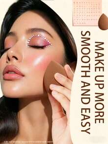 Set de 7 piezas/10 piezas/17 piezas de brochas de maquillaje marrones con borlas de polvo, brochas profesionales para base, rubor y sombras de ojos para principiantes - Marrón - Ver 6