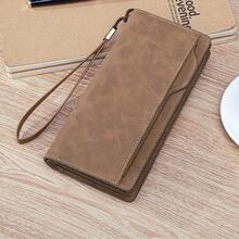 Crazy Horse Leather Men's Wallet, Fashionable Clutch Bag, Large Capacity Coin Purse And Card Holder - Coffee Brown - View 1