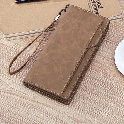 Crazy Horse Leather Men's Wallet, Fashionable Clutch Bag, Large Capacity Coin Purse And Card Holder