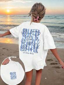 Dam-T-shirts - Weiss - Visa 1