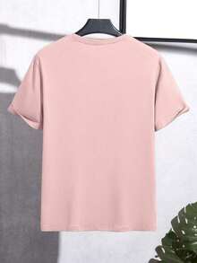 NEOREFINED Men's Slim Fit Casual Short Sleeve T-Shirt Set, Minimalist And Versatile Crew Neck T-Shirt Set - Rosa - View 2