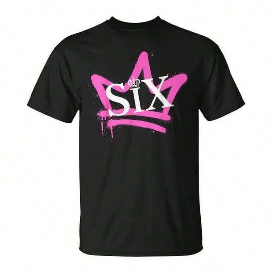 2026 Dam T-shirts med Haitisk Flagga, Tryckt Kortärmad T-shirt för Tonårstjejer, 1 st, 100% Bomull, SIX The Musical Queens-inspirerat Tryck, Dam Kortärmad T-shirt, Showmode, Presentidé för Musikalälskare, Perfekt för Vardagsbruk och Födelsedagsoutfits, Unisex T-shirts för Män och Kvinnor, Bomulls Anime T-shirts, Presentstorlek 2Y-10Y, S-XXXL, Toppar för Pojkar, Barnkläder för Pojkar, Barnkläder för Flickor, Herr T-shirt, Perfekt present till Miljödagen, Fars Dag och Skolavslutningsdagen, Matchande Kläder för Föräldrar och Barn. - Svart - Visa 1