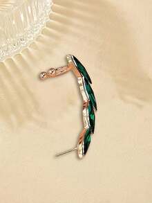 1 đôi bông tai vòng kiểu Bohemian thanh lịch hình cành lá xanh, phù hợp cho nữ giới đeo hàng ngày, dự tiệc và các dịp lễ. - bông tai hình lá và cành cây - Xem 5
