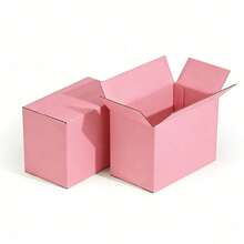 10pcs White/Pink/Black Cardboard Postal Boxes, Corrugated Carton Express Packaging Boxes, Universal Packing Cartons, Small Boxes, Packing Supplies - Pink - View 15