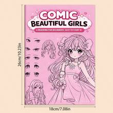 1 Piece Anime Girl Drawing Practice Sketchbook, Coloring Book Suitable For Students Back To School, Graduation Season, Painting Learning, New Year Holiday Birthday Small Gift - Multicolor - View 13