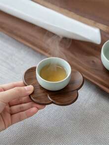 6入/4入/3入/2入/1入 黑胡桃木杯墊 茶壺墊 耐熱創意花形圓形木製杯墊 咖啡杯墊 適用桌面裝飾 餐廳廚房客廳 波希米亞風廚房與客廳裝飾桌墊 節日禮物 - 彩色 - 查看 7
