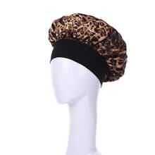 1 Bộ Mũ Tóc Nữ In Họa Tiết Báo Màu Nâu Hồng Tím Đỏ Hồng Đỏ Dây Co Giãn Cơ Bản Vành Rộng Hình Sứa Mũ Ngủ Đêm Mũ Làm Tóc Mũ Tắm - Mũ tắm và mũ ngủ họa tiết da báo - Xem 6
