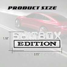 Box Edition Emblem, 3D Letter Sticke, Car Exterior Emblems Badge 3D Sticker Decal, 3D Fender Badge Decal Car Truck Replacement For All Cars Bumper Window (Black&Red) - Blue - 查看 2