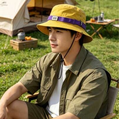 Sombrero de cubo unisex deportivo de dos tonos de secado rápido, sombrero de protección solar para pesca al aire libre, campamento y senderismo de verano, sombrero de ala ancha versátil