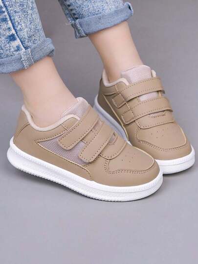 1 Pair Unisex New Breathable Flat Sports Shoes, Wear-Resistant Anti-Slip Children Skate Shoes, Fashion Versatile Student Running Shoes, Suitable For All Seasons
