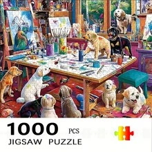 1000片拼图,尺寸50*70厘米/19.7*27.6英寸 - 马赛克艺术工艺墙饰,DIY绘画,无框纸质材料,是家居客厅办公室装饰的理想之选,也是万圣节、圣诞节、新年、复活节的绝佳礼物。 - 彩色 - 查看 7