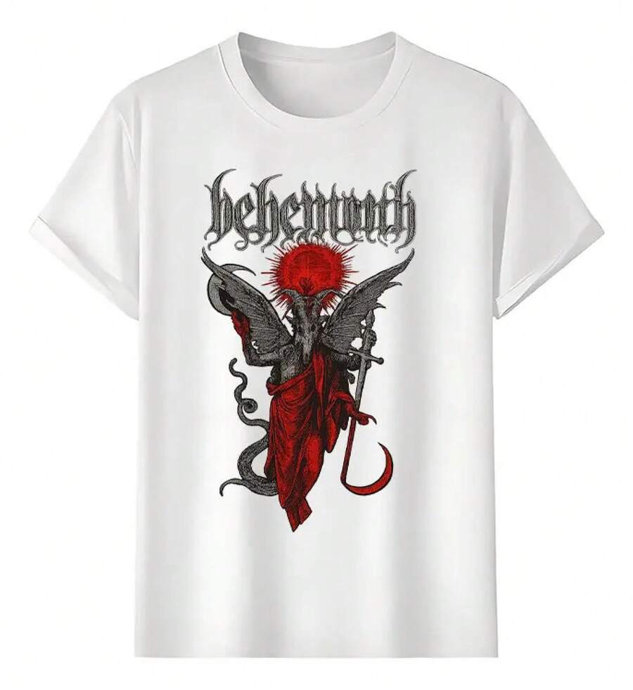 Camiseta Muscle Freaks Estilo Satanic Goat Negra - Blanco - Ver 1
