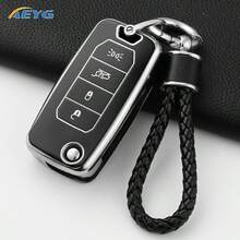 New TPU Folding Key Shell Protective Cover Compatible With Renegade Compass 2016-2021 4-Button Flip Key Fob Accessory - D Model - View 10