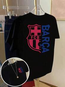 Women's  Logo T-Shirt - Official Team Design, Breathable - Fabric Blend, Casual Crew Neck, Short Sleeve Fan Shirt, Comfortable All-Season Casual Wear, Fan Merchandise, Stylish, Durable Fabric, Fan Apparel, Y2K Style, T-Shirt - 黑色 - 查看 10