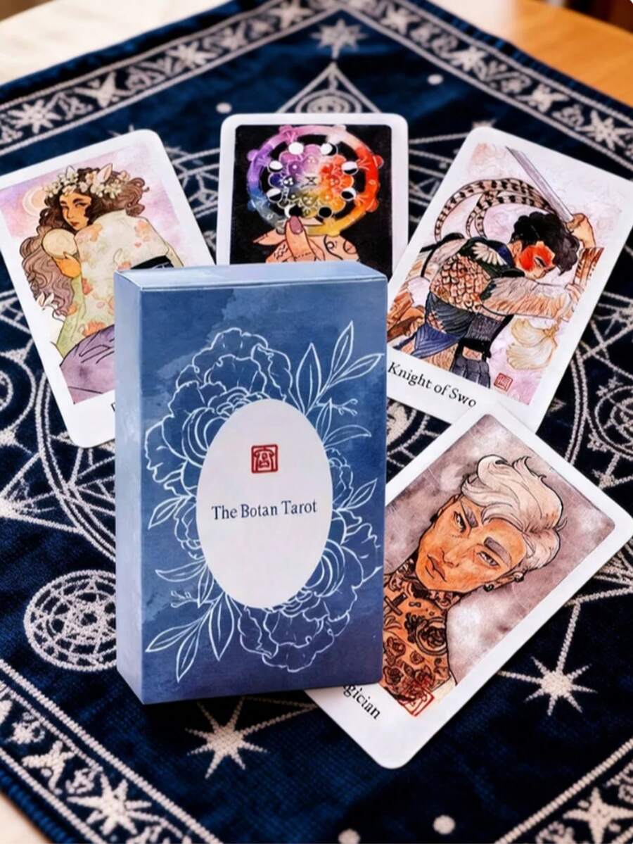 The Botan 塔羅牌 78張 10.3*6CM 全英文版 桌上遊戲 - 彩色 - 查看 1