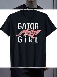 Gator - Funny Alligator T-Shirt - 黑色 - 查看 1