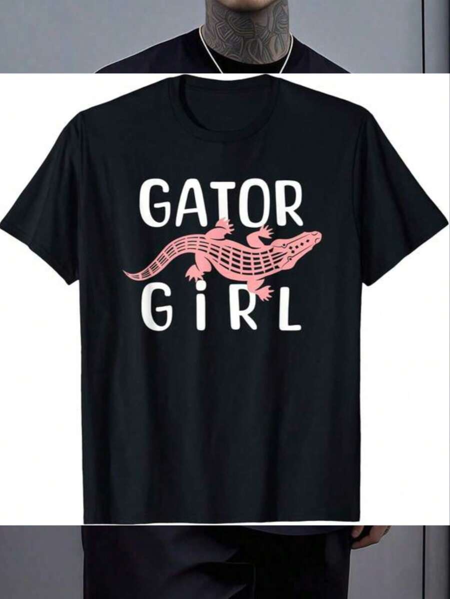 Gator - Funny Alligator T-Shirt - 黑色 - 查看 1