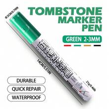 1pc Stone Monument Restoration Marking Pen, Gold/Red/Green/Black Color Marker Pen, Quick Drying & Fade Resistant - Paint Pen - View 12