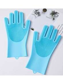 Silicone Scrub Gloves - Multipurpose Dishwashing And Cleaning Gloves, Suitable For Kitchen, Bathroom And Car - Wearing Brush Gloves - View 16