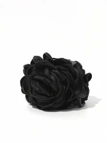 1pc Women's Solid Color Fabric Large Multi-Layer Rose Hair Clip, Elegant Oversized Hair Clip, Fashionable Sweet Style, Suitable For Campus, Party, Dance, Daily Wear - Black - View 2