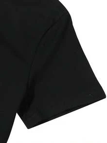 Women's T-Shirt For Spring And Summer - Black - View 5