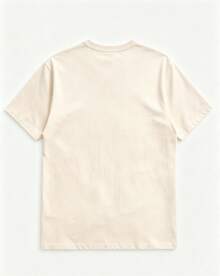 SimpieAndVersatileDesignCamiseta casual suelta de mujer con cuello redondo y estampado gráfico de mamá y corazónCottonT-Shirt - Albaricoque - Ver 2