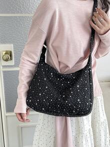 Bolso de mano grande de moda para mujer, nuevo diseño de bolso de hombro, bolso elegante - Negro - Ver 2