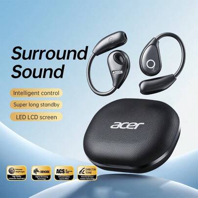  Acer OHR514 Wireless Bluetooth Earphones, Non-In-Ear Design For Better Breathability And Fit, Extra Large Diaphragm For Immersive Surround Sound Experience, Long Standby Time For Uninterrupted Music Listening, Recommended For Sports, Leisure And Multi-Scenarios