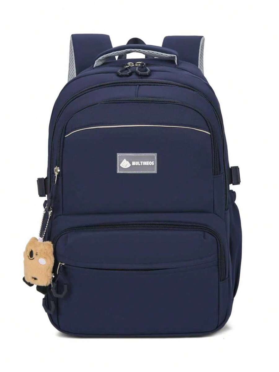 Multineos Comercial Large Capacity School Backpack With Plush Lining For Male And Female Students, Waterproof Nylon, Multineos - Biru - View 1