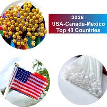 1set/48pcs World Cup Handheld Flags, 48 Countries International Stick Flags With Pole For World Cup Decorations 2026 For Soccer International Party Decorations - World - View 5