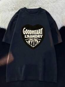 Y2k Fashion Oversize T-Shirt - 黑色 - 查看 10