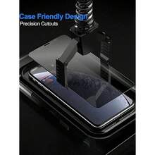 Bộ 5 miếng dán bảo vệ màn hình chống nhìn trộm, chống bám vân tay, tương thích với iPhone 17 Pro Max 6.9 inch, phủ toàn màn hình, tương thích với các dòng máy 17 Pro Max, 17 Air, 16 Pro Max/16 Pro/16 Plus/16/15 Pro Max/14 Pro Max/13 Mini/12/11/XS MAX/XR/8+/7 Plus. - màu đen - Xem 4