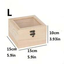 1 Stück Holz-Geschenkbox, exquisite Verpackungsbox, Schmuck-Holzbox Großhandel, Holz-Geschenkbox, Holzbox mit Glasdeckel, Verpackungsbox für konservierte Blumen - Verschiedenfarbig - Übersicht 12