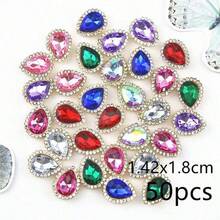 10-50pcs Oval Rhinestone Rings, Sewing Rhinestones For Clothing, Hats, Shoes, Bags, Accessories, Colorful Set, Sparkling Decoration For Wedding, Party, Jewelry Making, Teacher's Day, Mother's Day Gifts - Multiple Styles - View 21