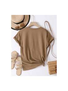 Camiseta Skull Monogram para mujer - Marron oscuro - Ver 2