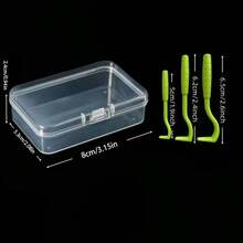 4pcs/Set (3pcs Tools + 1pc Box) Tick Remover Tool Kit | Provides Multiple Color Options | More Effective & Safer | Suitable For Dogs Tick Removal | Protect Your Pets | Applicable For Dogs, Cats, Horses And Humans | Tick Tweezer With Box | Tick Catcher - Multicolor - View 2