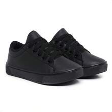 Boys' Comfortable Basic Lightweight School Sneakers - Preto/SolaPreto - View 4