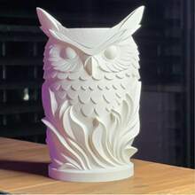 1 hộp đựng bút hình cú mèo in 3D, hộp đựng bút để bàn sáng tạo, hộp đựng văn phòng phẩm - Giá đỡ bút hình cú - Xem 6