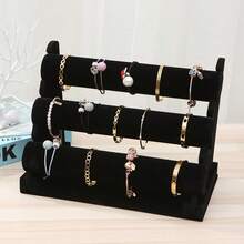 1 buah Stand Pajangan Gelang T-Bar Beludru, Tempat Kalung, Rak Perhiasan, Organizer Penyimpanan Perhiasan, Stand Pajangan Meja, Rak Perhiasan Meja, Hadiah Hari Ibu, Cocok Untuk Etalase Ritel, Tidak Membutuhkan Listrik, Alas Plastik Kokoh, Bagus Untuk Memajang Kalung, Gelang Dan Jam Tangan, Dekorasi Ruangan - MultiWarna - View 16