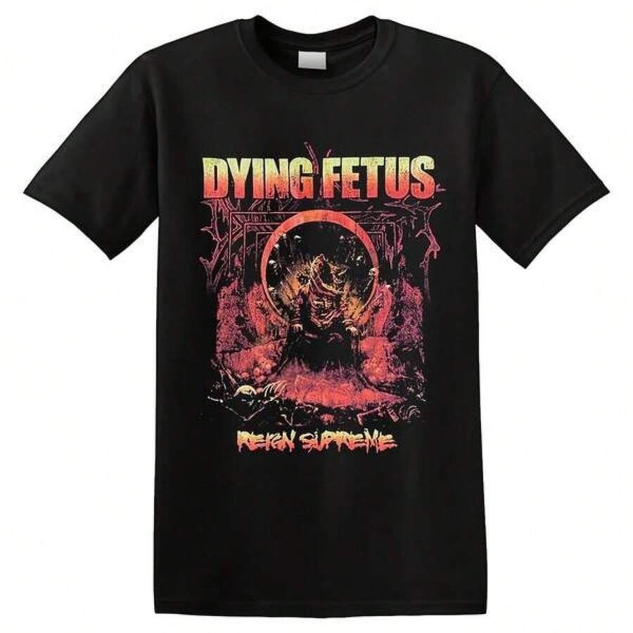Camiseta DYING FETUS Reign E Ropa de hombre Camiseta de hombre Verano Camisa de hombre Verano de hombre - Negro - Ver 1