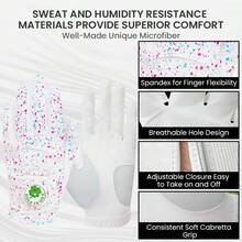 FINGER TEN Fashion Golf Glove For Men, Left Hand With Ball Marker, 1 Pack, Suitable For Right-Handed Golfers, All-Weather Grip, Comfortable, Confident Swing, Breathable Soft Men's Golf Glove For Outdoor - White - View 8